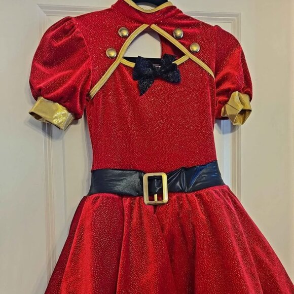 Large child a wish comes true red velvet ballet dance costume skating dress - Picture 1 of 4